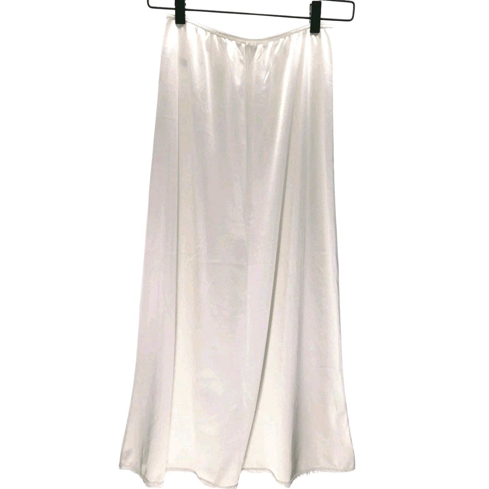Vintage Adonna Lace Hem Maxi Half Slip Womens M White Antron Nylon Lingerie